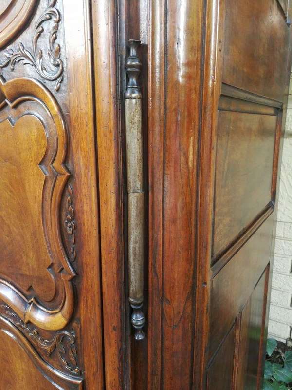 Lyonnaise Gendarme Walnut Armoire Circa 1750 ND