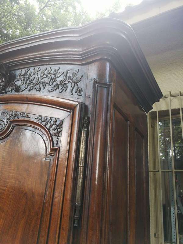 Lyonnaise Gendarme Walnut Armoire Circa 1750 ND
