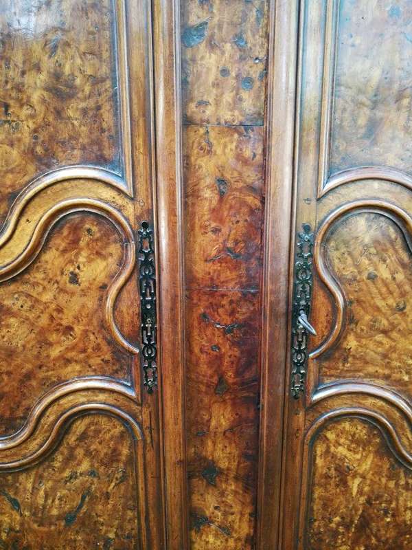 A French Burr Ash (Loupe De Frêne) Armoire