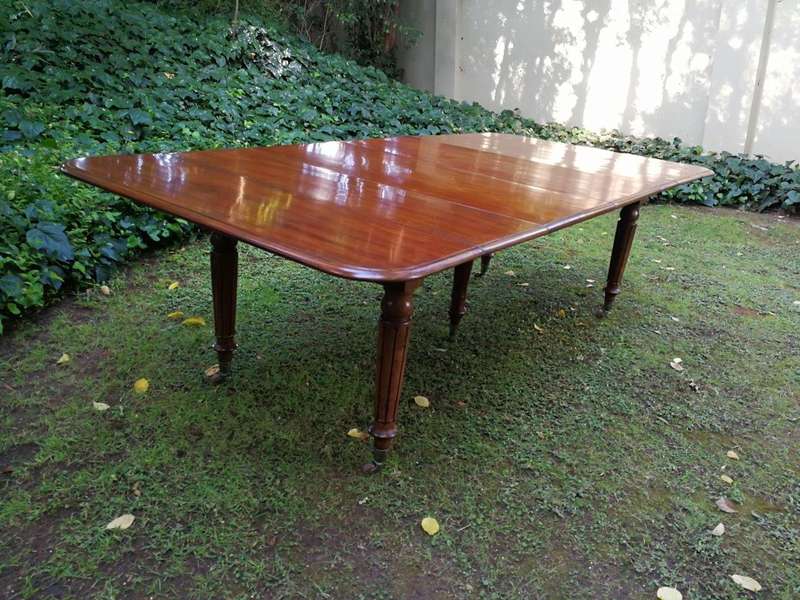 A 19th Century Mahogany Extending Dining Table On Castors (10 Seater)