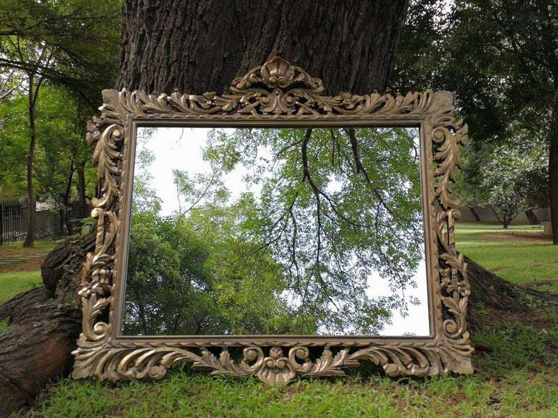 Ornately Carved Gilded Mirror