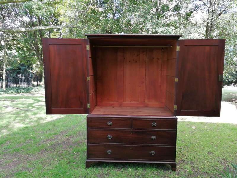 A Victorian Mahogany Linen Press