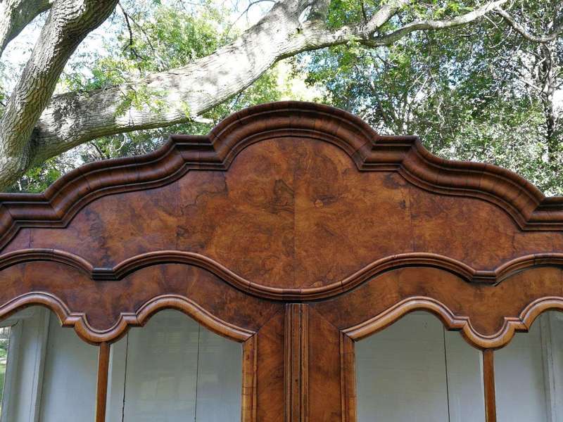 An 18th Century / Circa1740 Dutch Burr Walnut Display Cabinet - ND