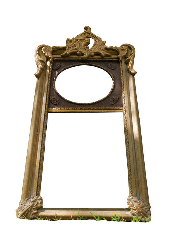 Ornately Carved Oval Gilded Mirror