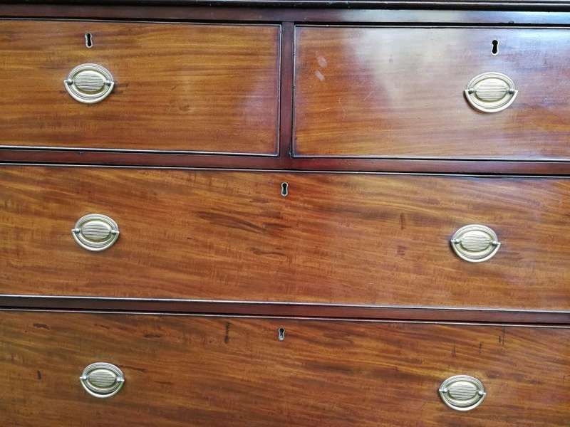 A Victorian mahogany linen press