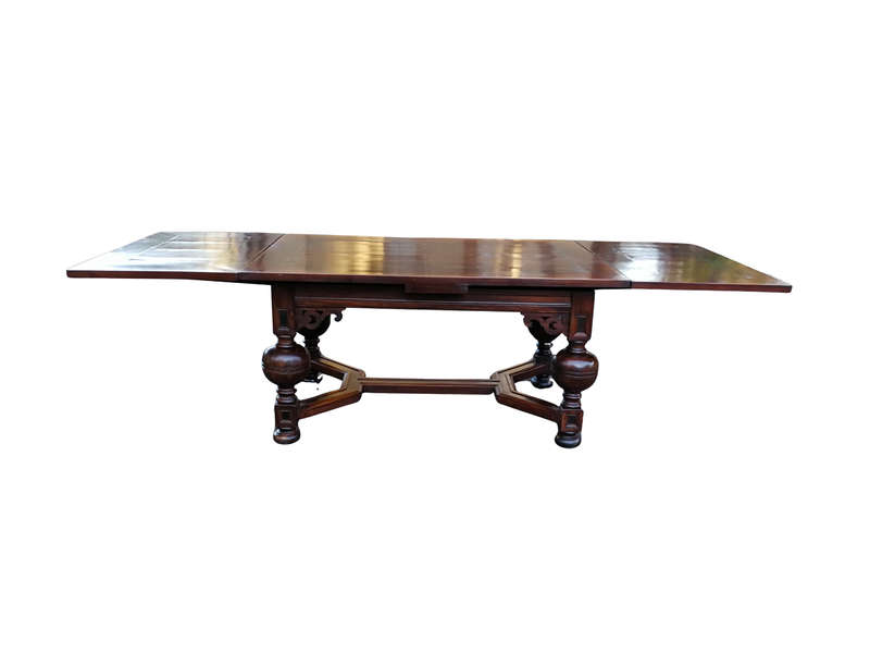A Baroque Extending Dining Table/Entrance Table/Refectory Table (Folded the Table Seats 6, Extend...