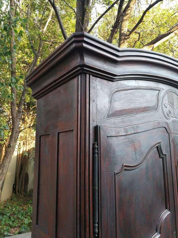 An 18th Century/early 19th Century French Walnut Dauphinoise armoire from the North of Lyon which...