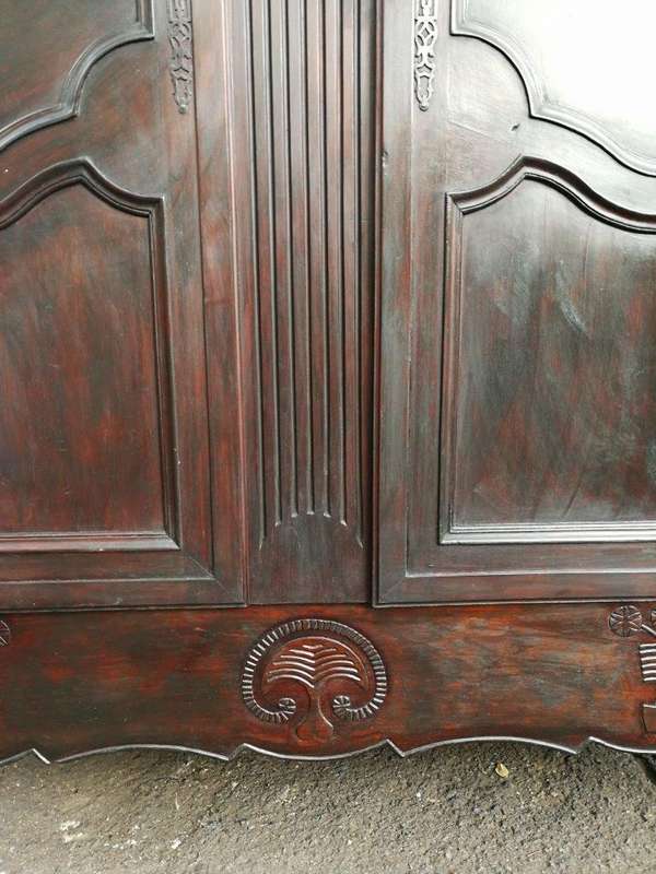 An 18th Century/early 19th Century French Walnut Dauphinoise armoire from the North of Lyon which...