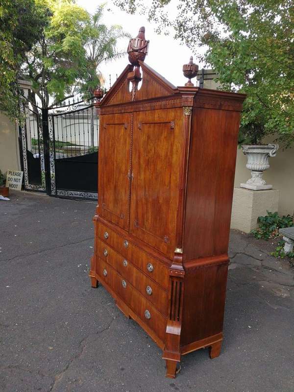 A Dutch Louis XVI Period Mahogany Armoire, Circa 1790