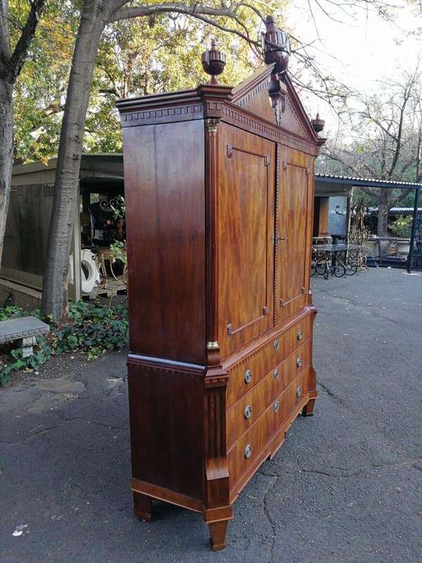 A Dutch Louis XVI Period Mahogany Armoire, Circa 1790