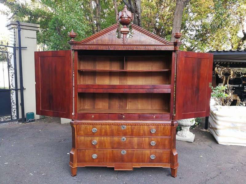 A Dutch Louis XVI Period Mahogany Armoire, Circa 1790