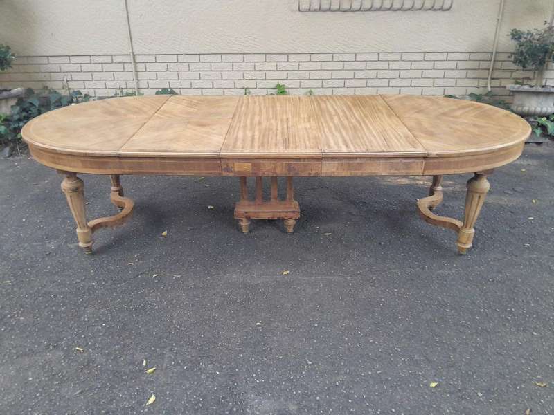 An Early 20th Century French Style Walnut Dining Table in a Contemporary Bleached Finish