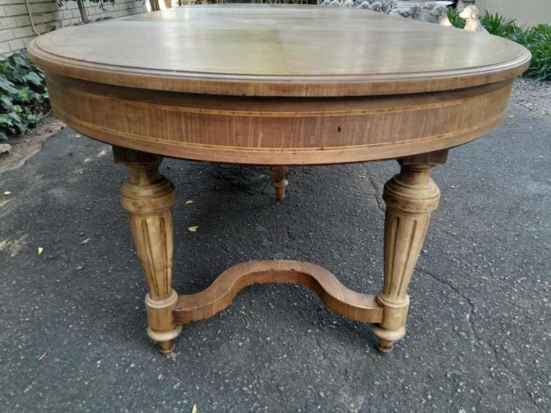 An Early 20th Century French Style Walnut Dining Table in a Contemporary Bleached Finish