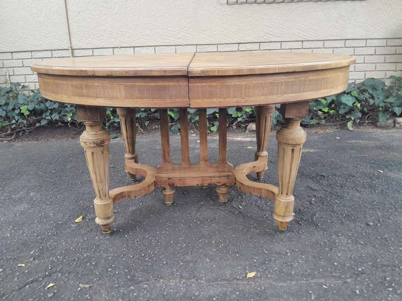 An Early 20th Century French Style Walnut Dining Table in a Contemporary Bleached Finish