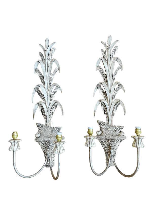 Pair of large size wall sconces