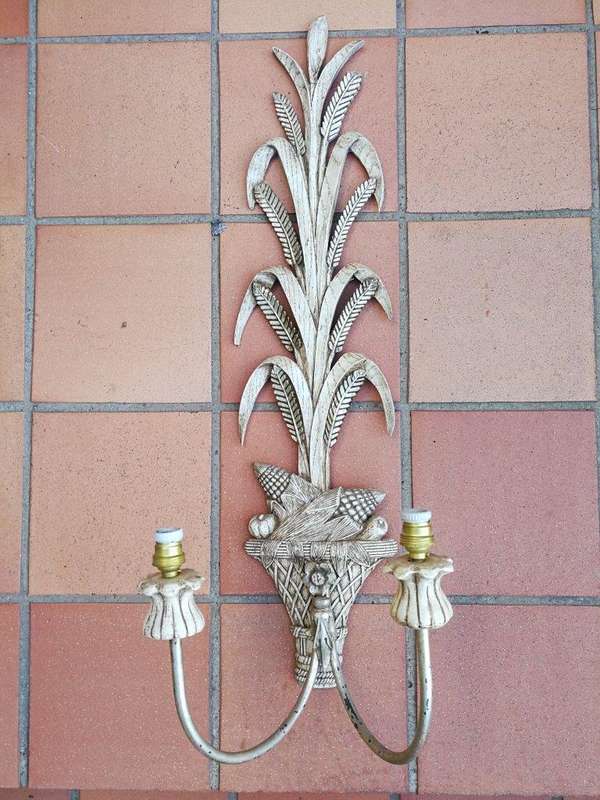 Pair of large size wall sconces
