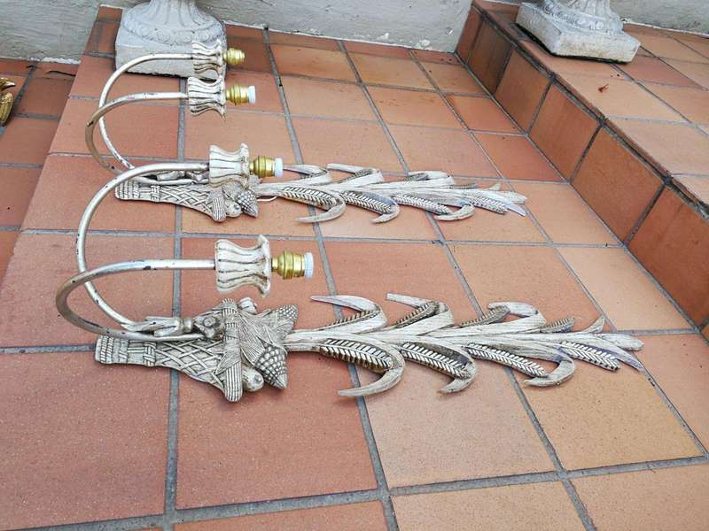 Pair of large size wall sconces