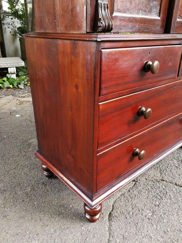 19th Century Cape Stinkwood Linen Press Circa 1860s