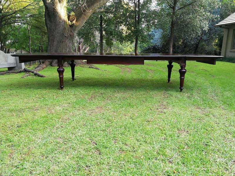 A Victorian Mahogany Fourteen To Sixteen Seater Dining Table / Refectory Table With Five Extensio...