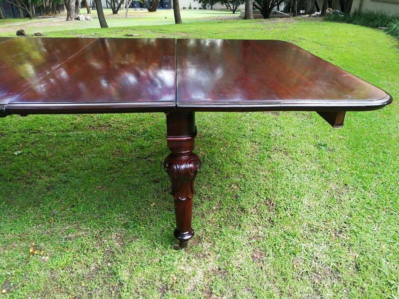 A Victorian Mahogany Fourteen To Sixteen Seater Dining Table / Refectory Table With Five Extensio...