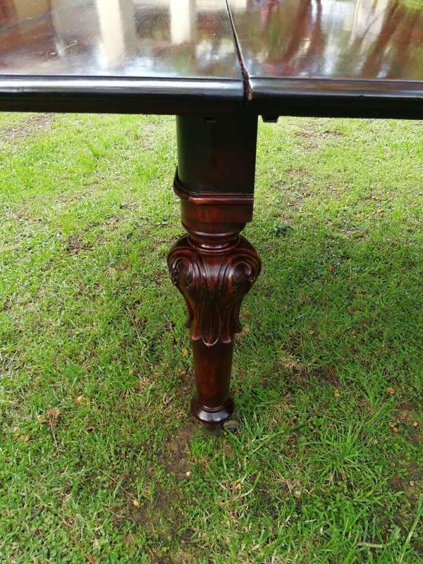 A Victorian Mahogany Fourteen To Sixteen Seater Dining Table / Refectory Table With Five Extensio...