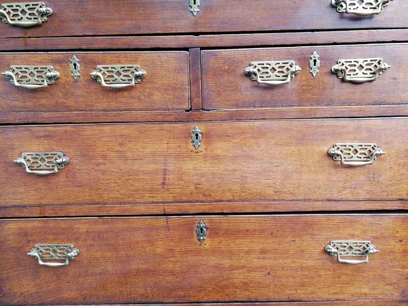 A George III Walnut Chest-On-Stand