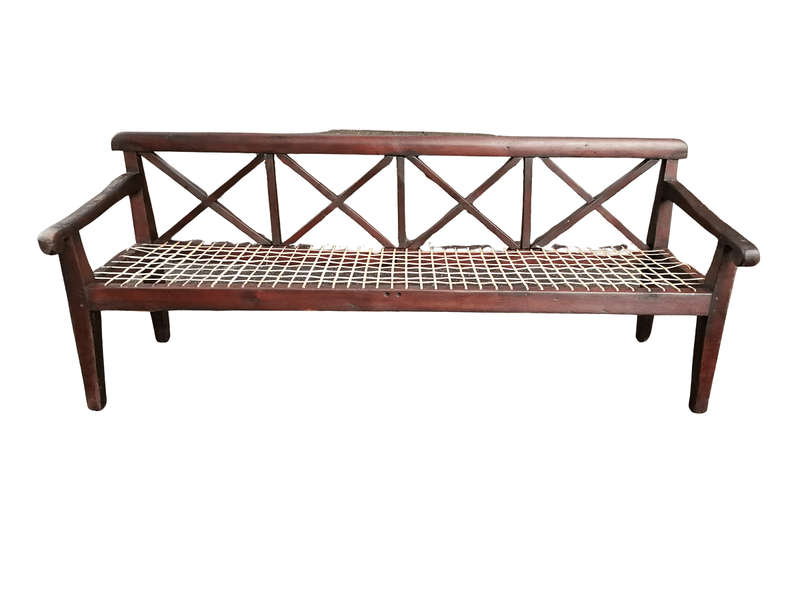 A Fruitwood Sandveld Riempies Bench