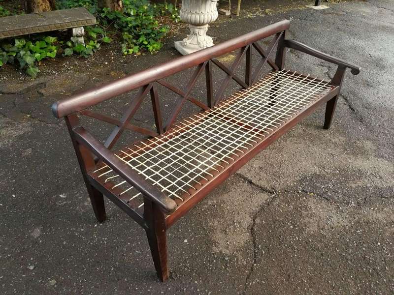 A Fruitwood Sandveld Riempies Bench