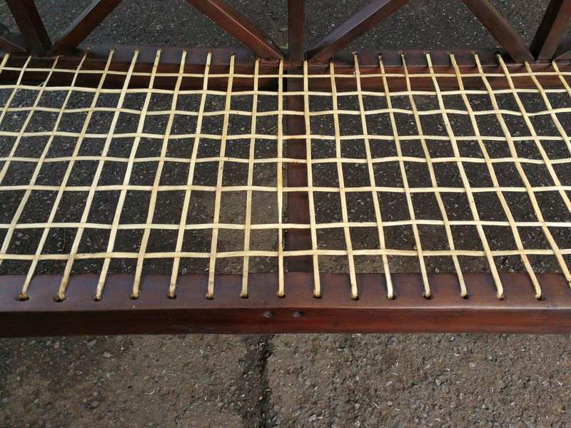 A Fruitwood Sandveld Riempies Bench