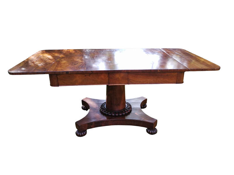 A Victorian rosewood library/sofa table