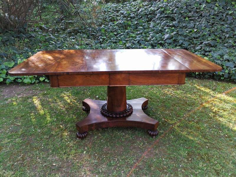 A Victorian rosewood library/sofa table
