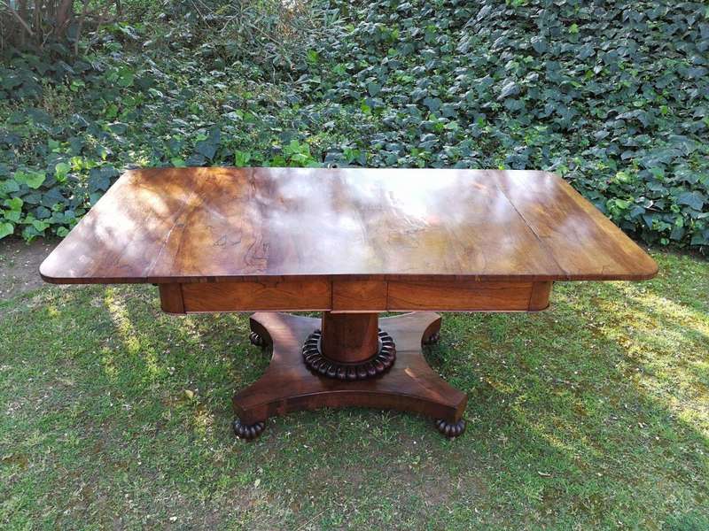 A Victorian rosewood library/sofa table