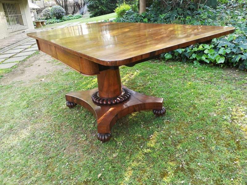 A Victorian rosewood library/sofa table