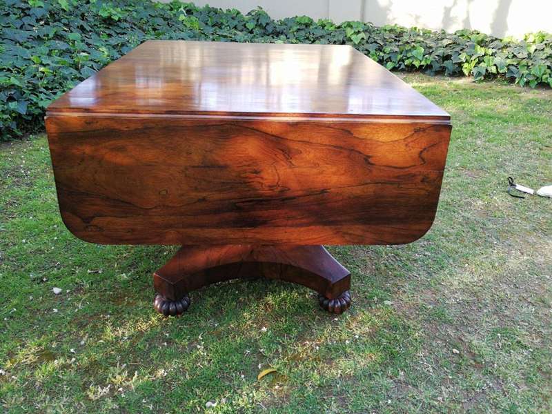 A Victorian rosewood library/sofa table