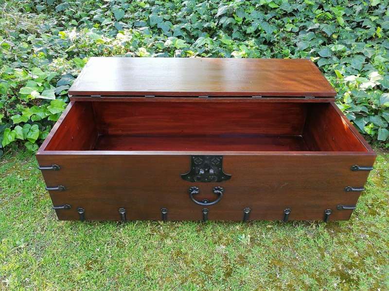 A Korean Elm Badaji Chest With Metal & Iron Lock & Handles