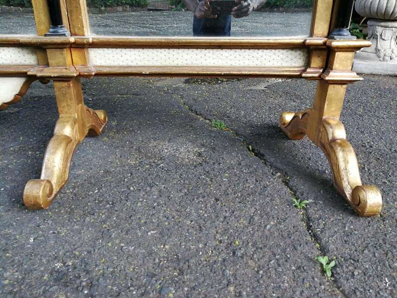 A Pair Of Antique Cathederal Style Heavy Mirrors