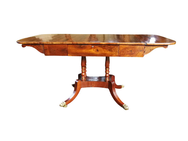 A Circa 1800 Regency Rosewood pembroke table, on castors
