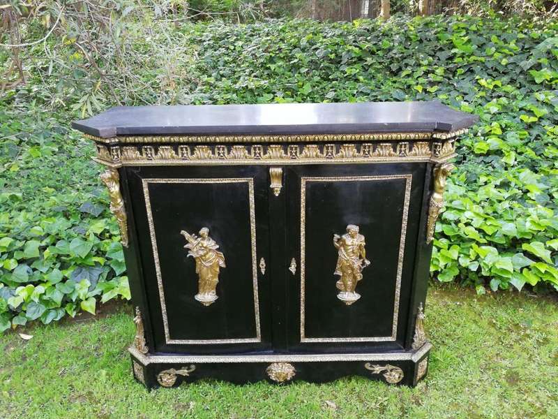 A Late 18th Century Ebonised and Ormolu Mounted Cabinet EBONISED AND ORMOLU-MOUNTED CABINET, LATE...