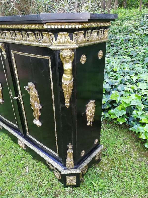 A Late 18th Century Ebonised and Ormolu Mounted Cabinet EBONISED AND ORMOLU-MOUNTED CABINET, LATE...