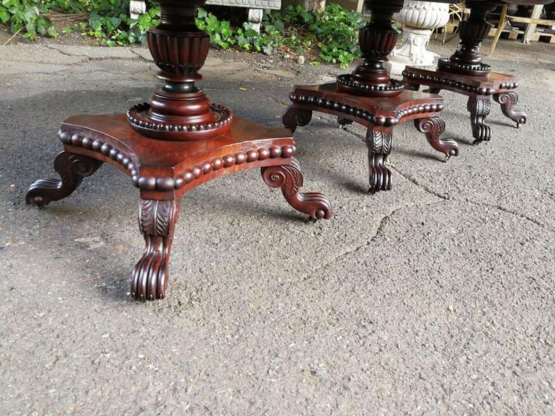 A George IV Mahogany Dining Table (Each Section Has A Tilt Top)