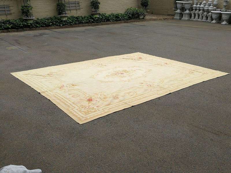 A Handmade And Large Sized French Aubusson Carpet / Rug
