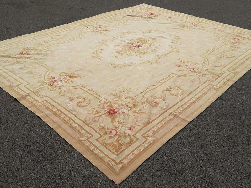 A Handmade And Large Sized French Aubusson Carpet / Rug