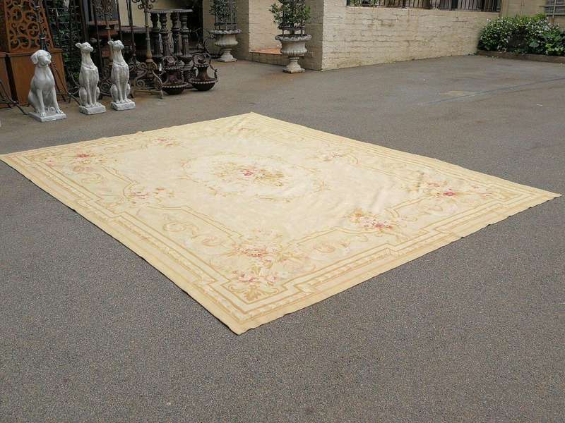 A Handmade And Large Sized French Aubusson Carpet / Rug