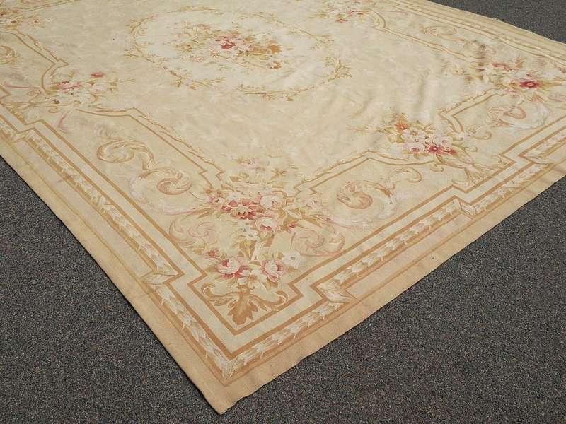 A Handmade And Large Sized French Aubusson Carpet / Rug