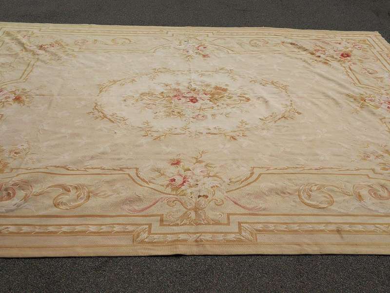 A Handmade And Large Sized French Aubusson Carpet / Rug