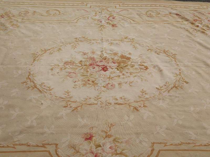 A Handmade And Large Sized French Aubusson Carpet / Rug