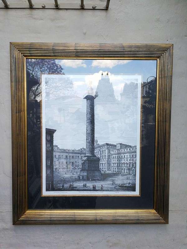 A Veduta Della Colonna Antonina, O Sia Piazza Colonna (Column Of Marcus Aurelius) Etching Print I...