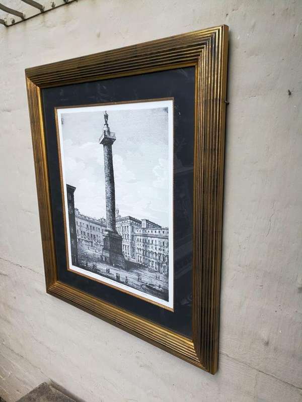 A Veduta Della Colonna Antonina, O Sia Piazza Colonna (Column Of Marcus Aurelius) Etching Print I...