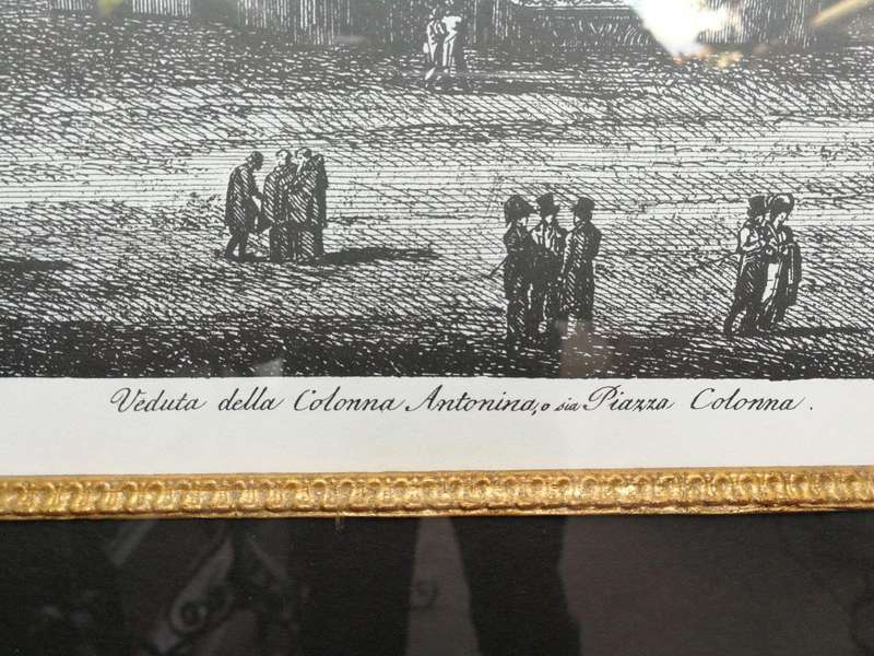 A Veduta Della Colonna Antonina, O Sia Piazza Colonna (Column Of Marcus Aurelius) Etching Print I...