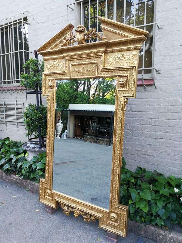 A Massive 20th Century French Gilt Bevelled Mirror